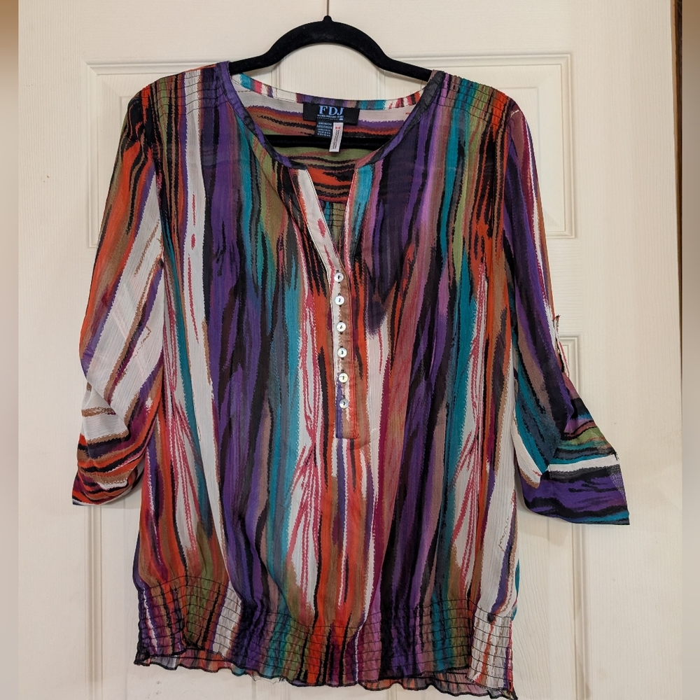 Multicolour Stripe Blouse 16 (T10)